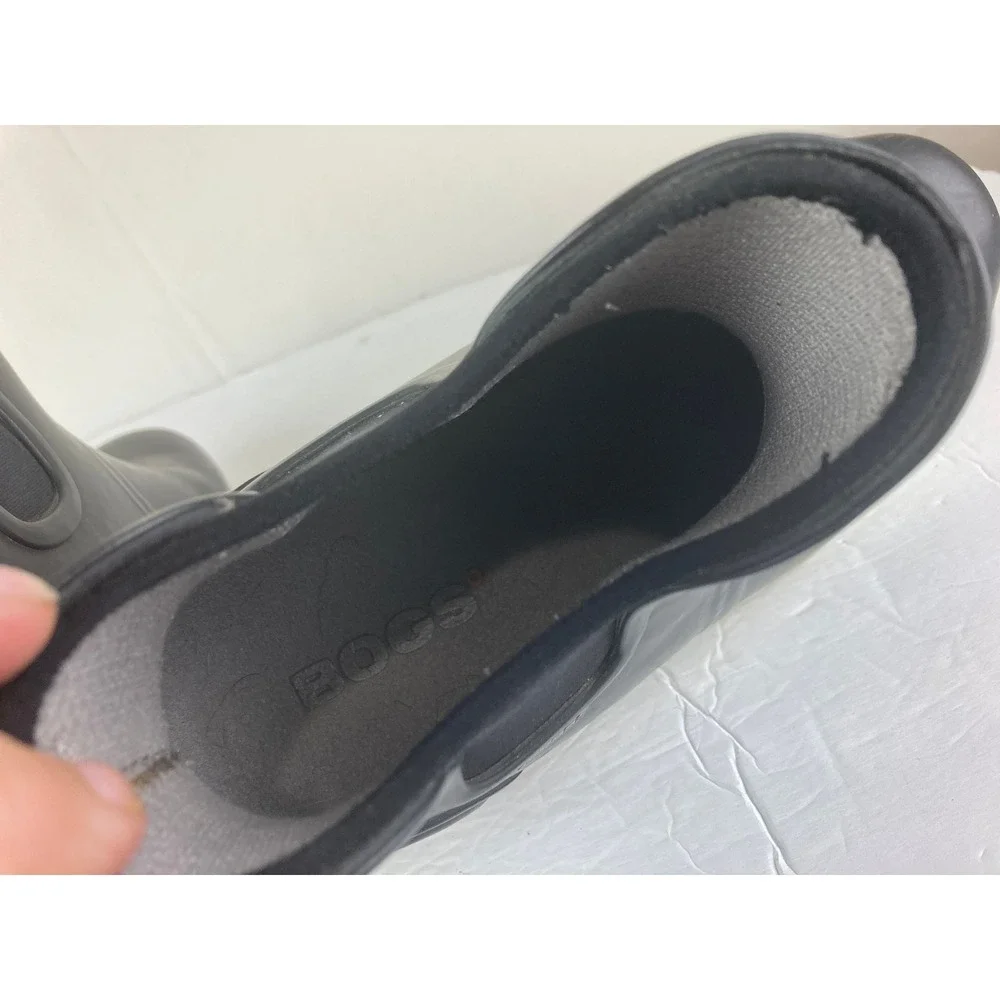 Bogs Kicker Rain Slip On Women 11 Black Waterproof Chelsea Rubber Boots